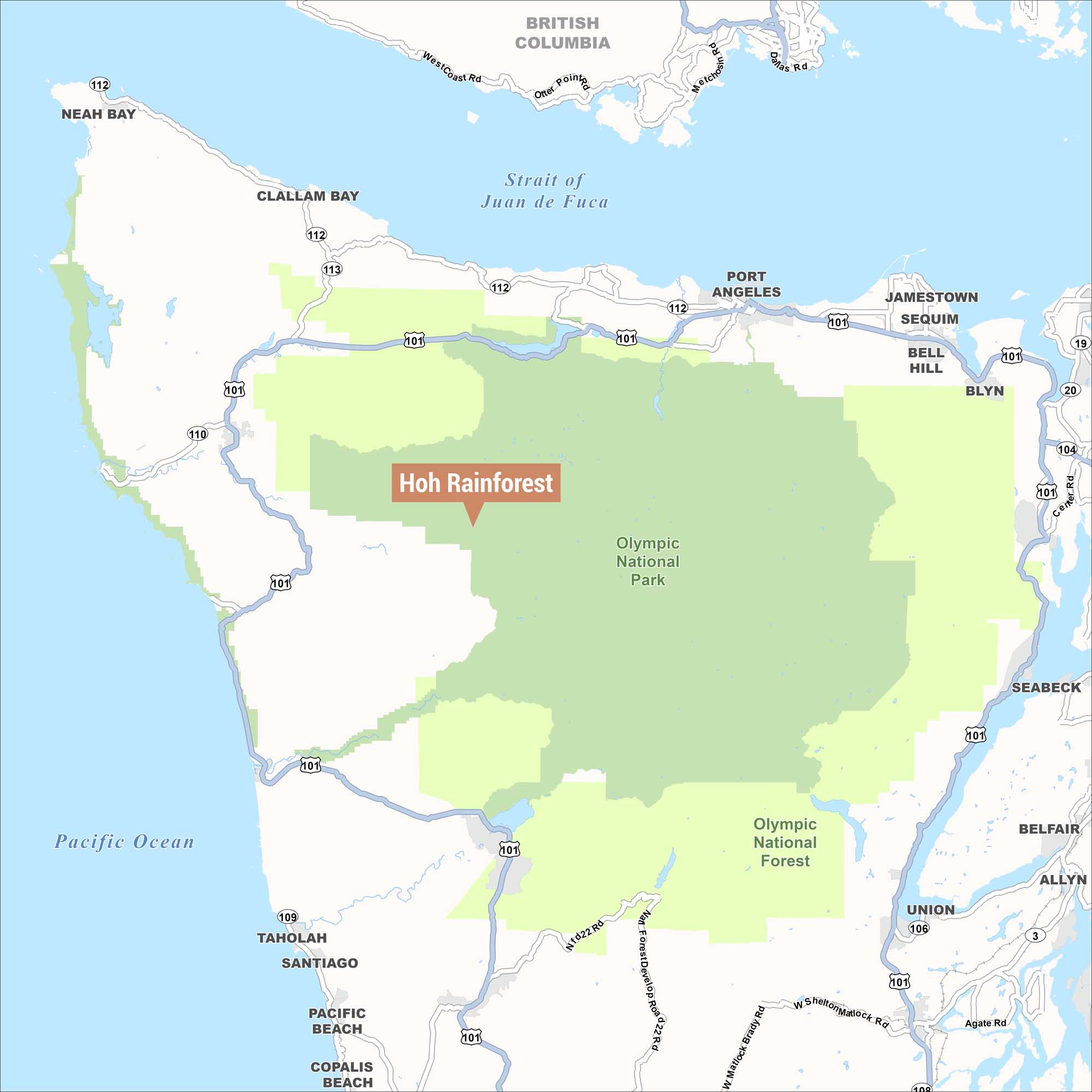 Hoh Rainforest Map
