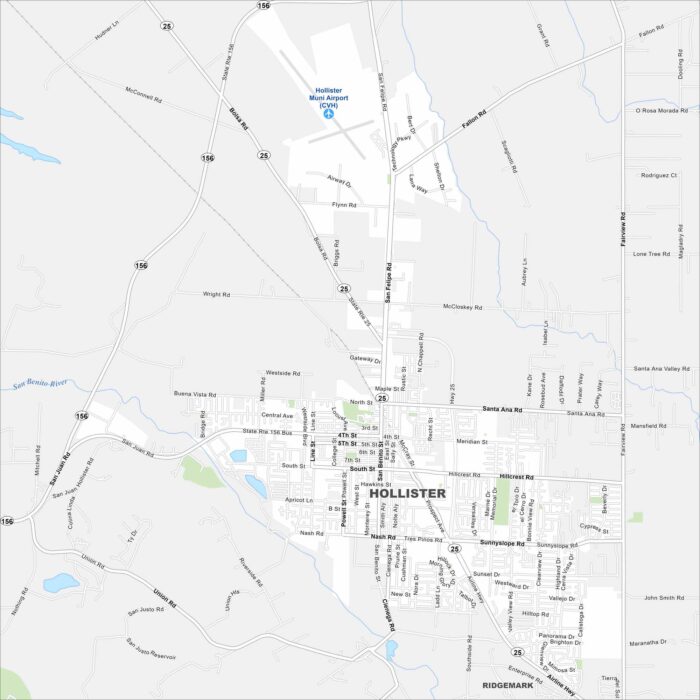 Hollister Map California