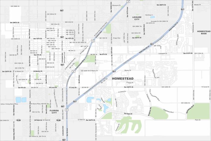 Homestead Map Florida