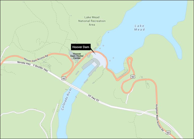 Hoover Dam Map