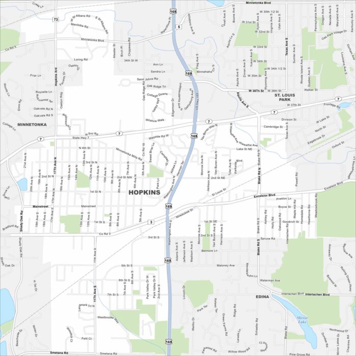 Hopkins Map Minnesota