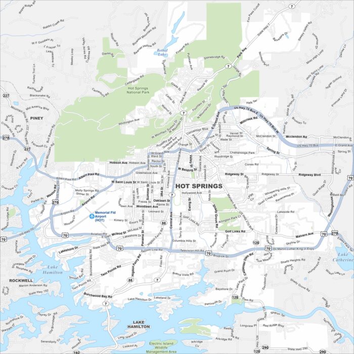 Hot Springs Map Arkansas