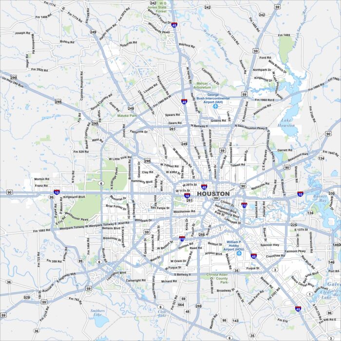 Houston Map Texas
