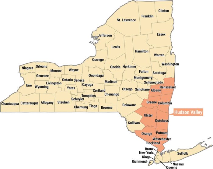 Hudson Valley Map