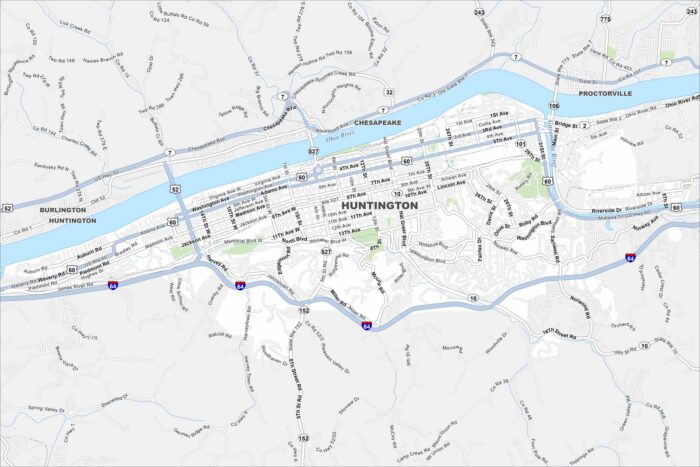 Huntington Map West Virginia