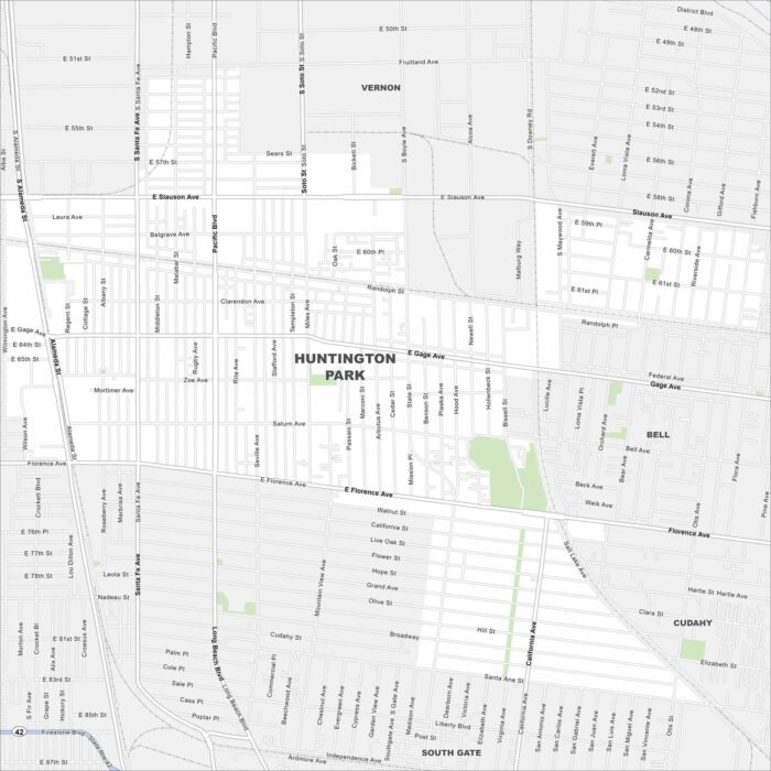 Huntington Park Map California
