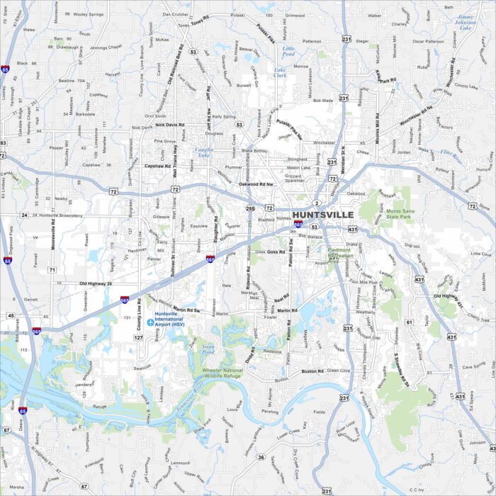 Huntsville Map Alabama