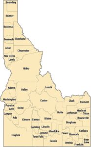 Idaho County Map