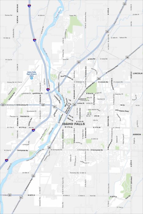 Idaho Falls Map Idaho