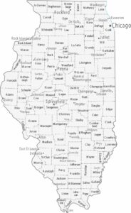 Illinois Counties Cities Map