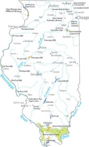 Illinois National Parks and Forests Map