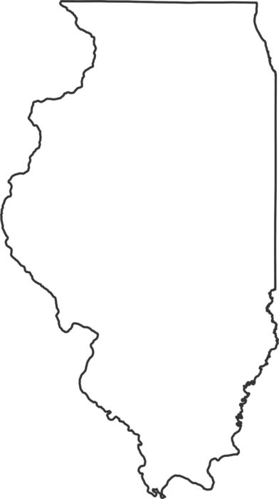 Illinois Outline Map