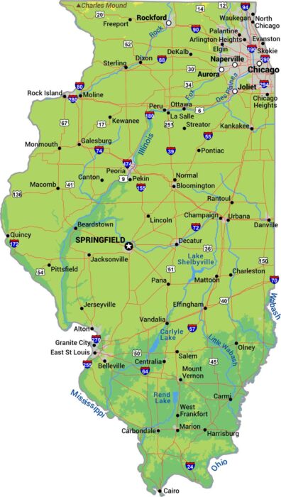 Illinois Physical Map