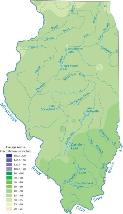 Illinois Precipitation Map