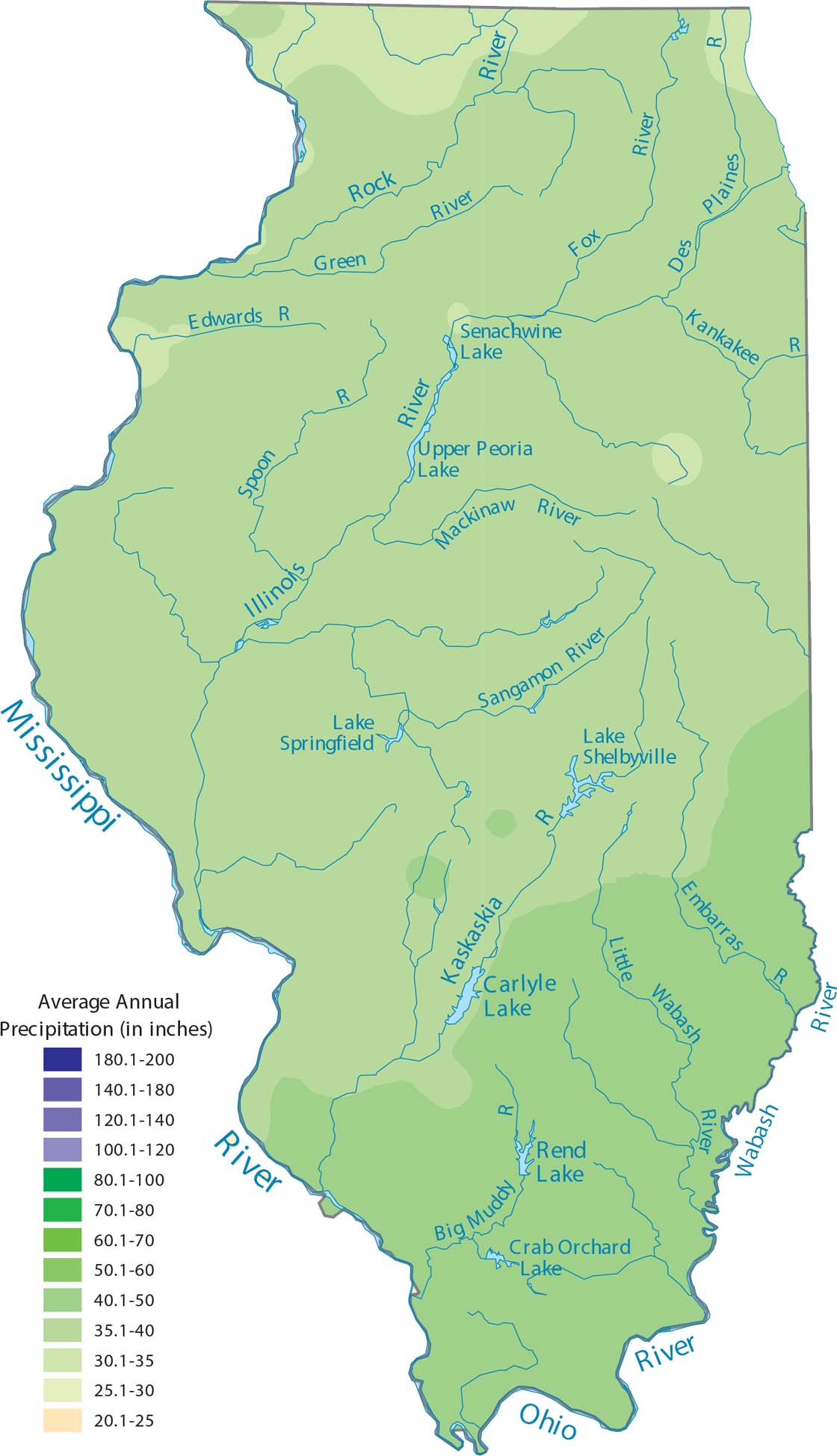 Illinois Precipitation Map