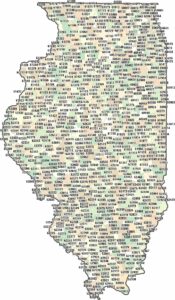 Illinois Zip Code Map