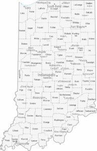 Indiana Counties Cities Map