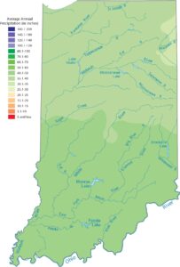 Indiana Precipitation Map