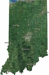 Indiana Satellite Map