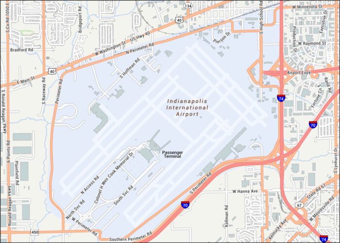 Indianapolis International Airport Map