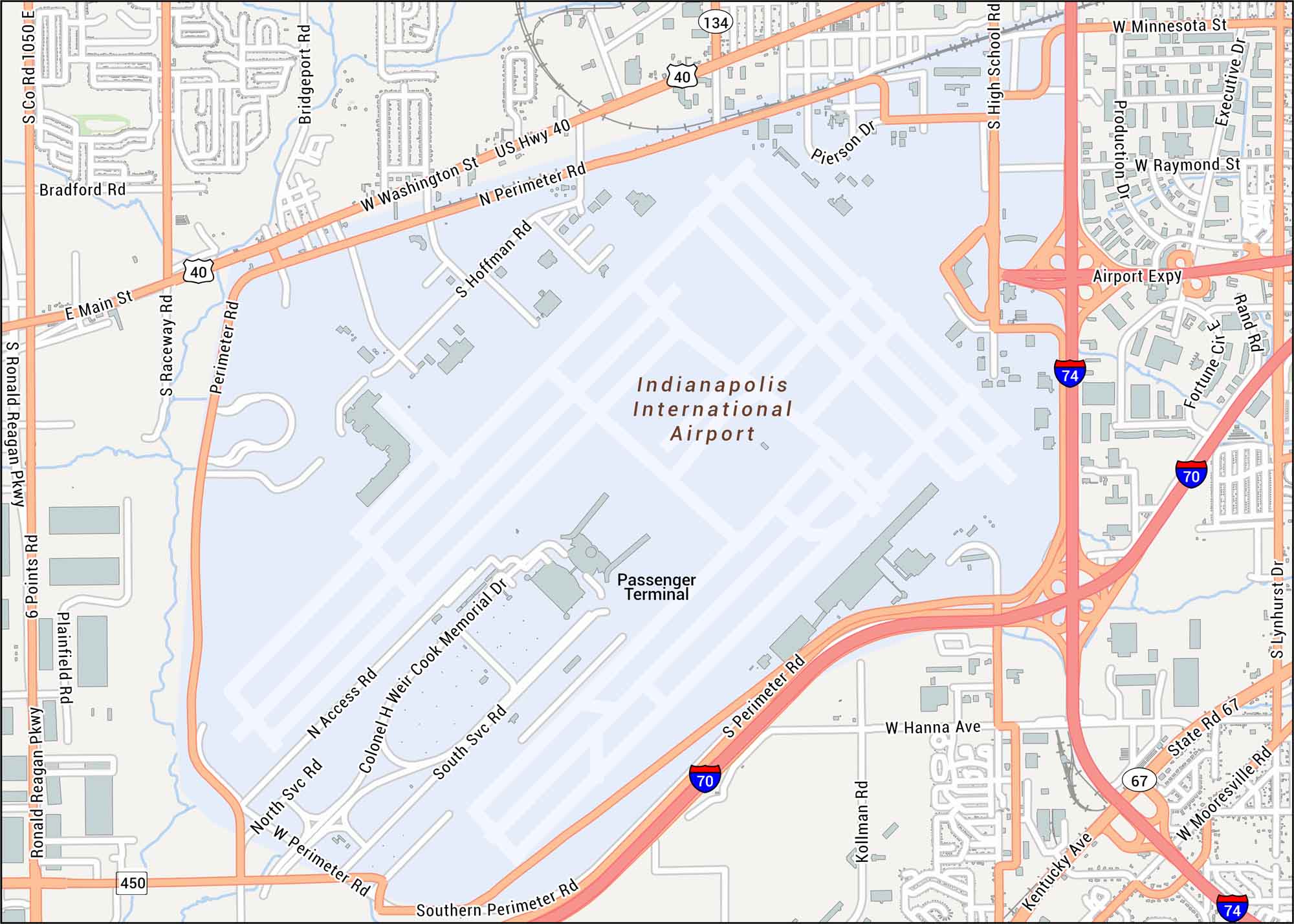 Indianapolis International Airport Map