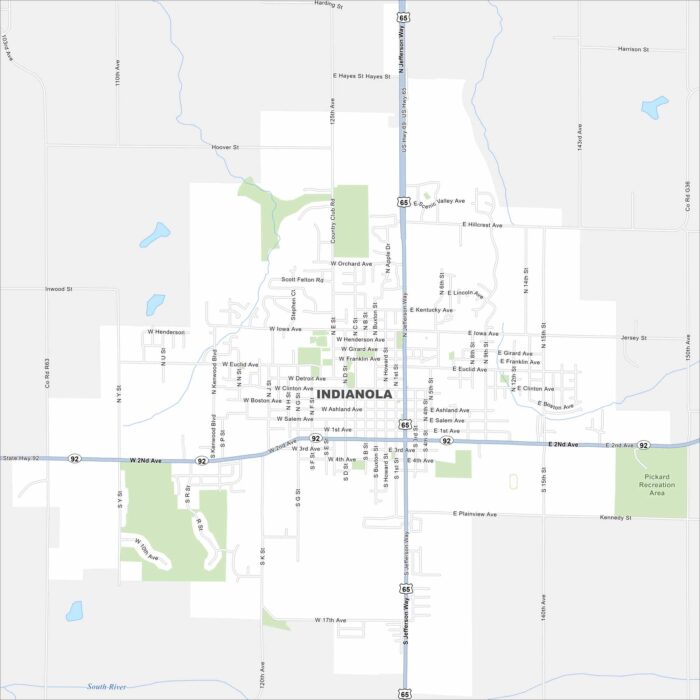 Indianola Map Iowa