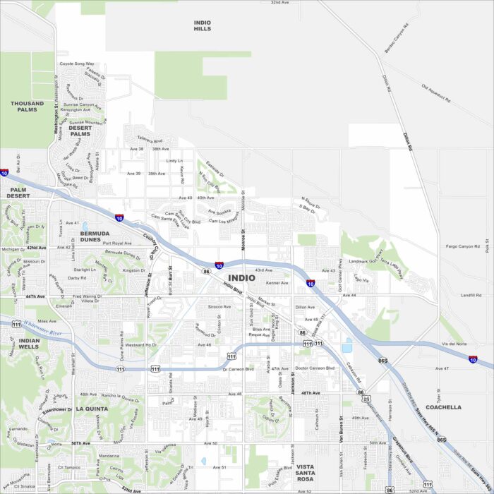 Indio Map California