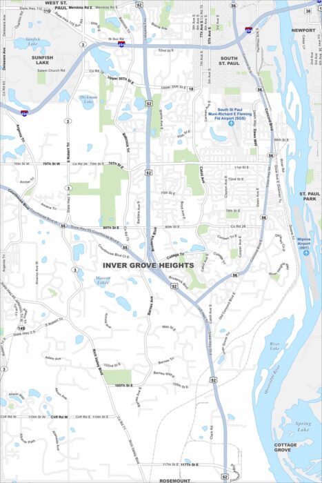 Inver Grove Heights Map Minnesota