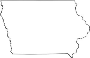Iowa Outline Map