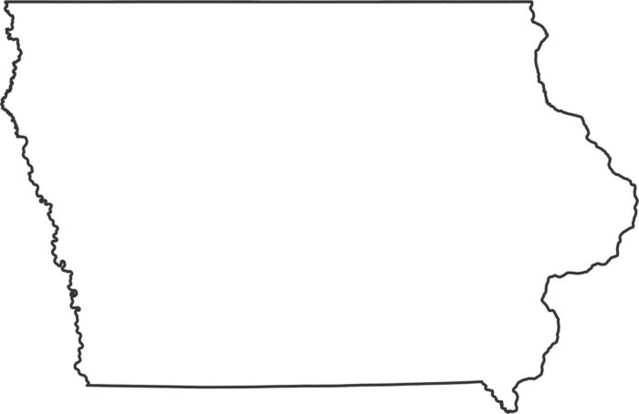 Iowa Outline Map