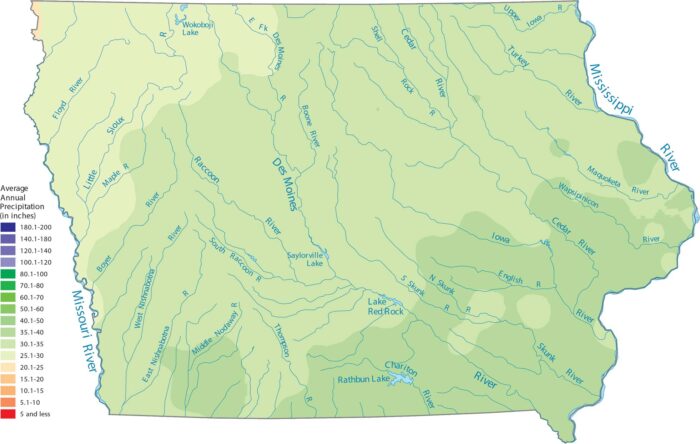 Iowa Precipitation Map