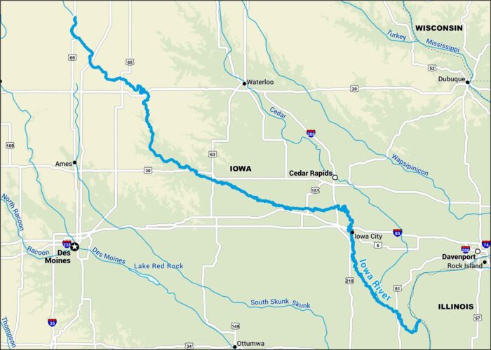 Iowa River Map