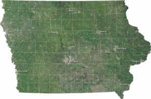 Iowa Satellite Map