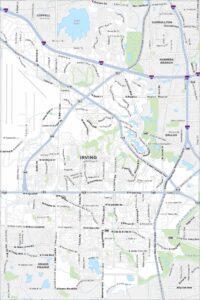 Irving Map Texas