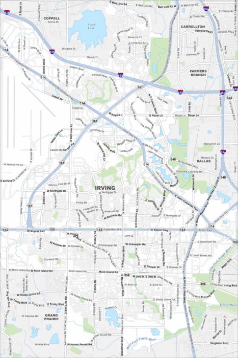 Irving Map Texas
