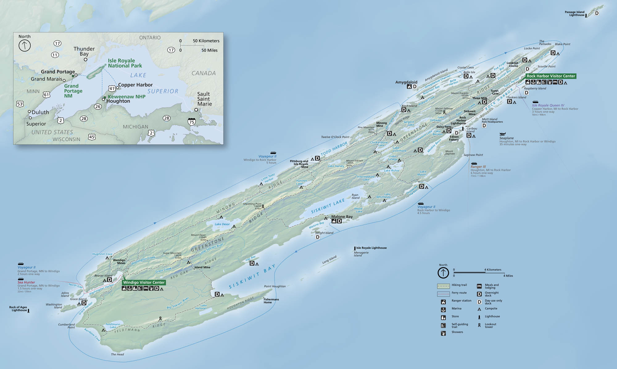Isle Royale National Park Map