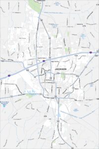 Jackson Map Tennessee