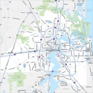 Jacksonville Map Florida