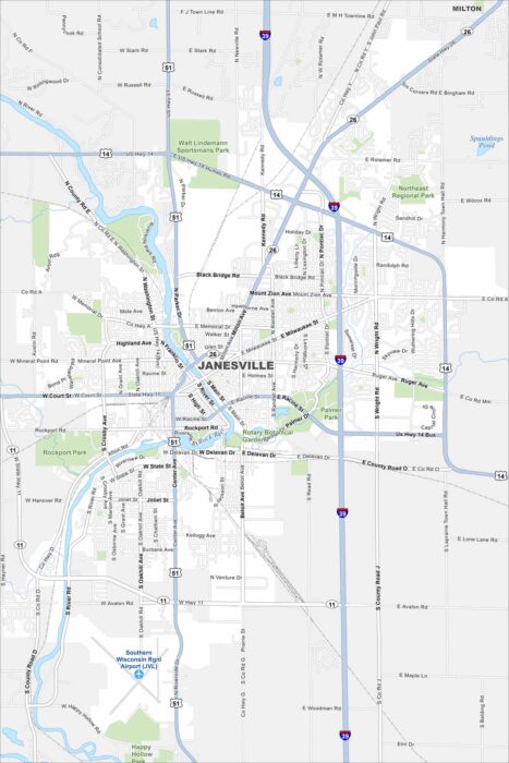 Janesville Map Wisconsin