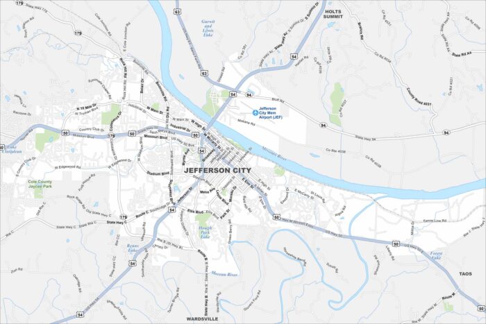 Jefferson City Map Missouri