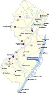 Jersey Shore Map