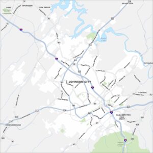 Johnson City Map Tennessee