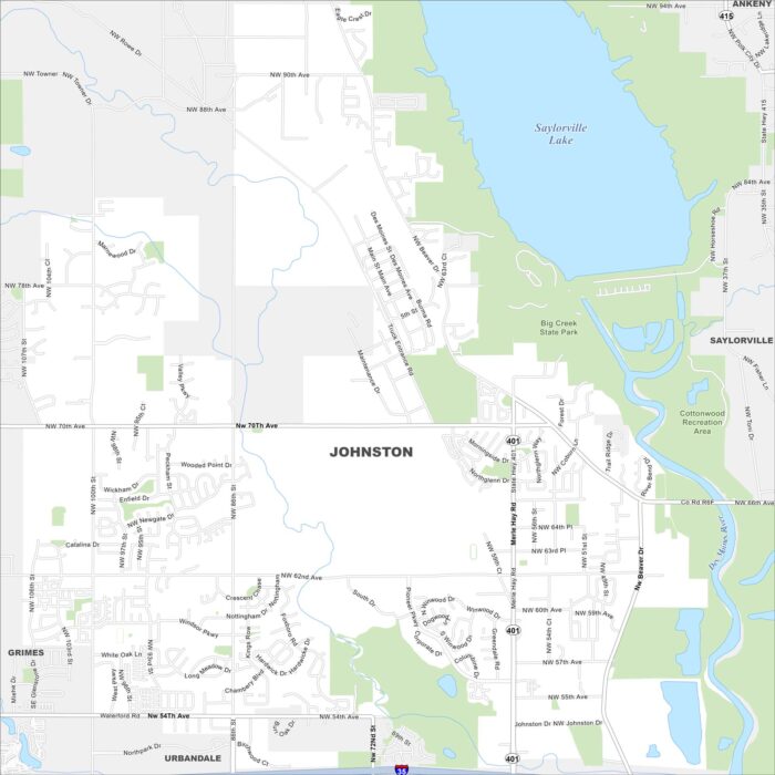 Johnston Map Iowa
