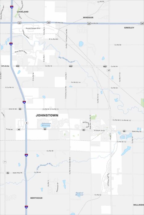 Johnstown Map Colorado
