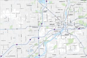 Joliet Map Illinois