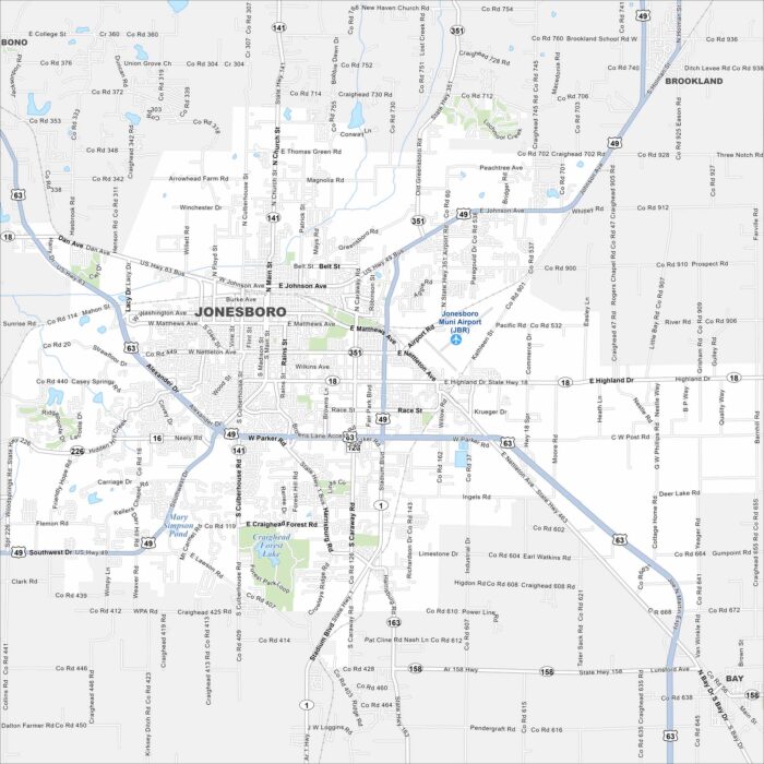 Jonesboro Map Arkansas