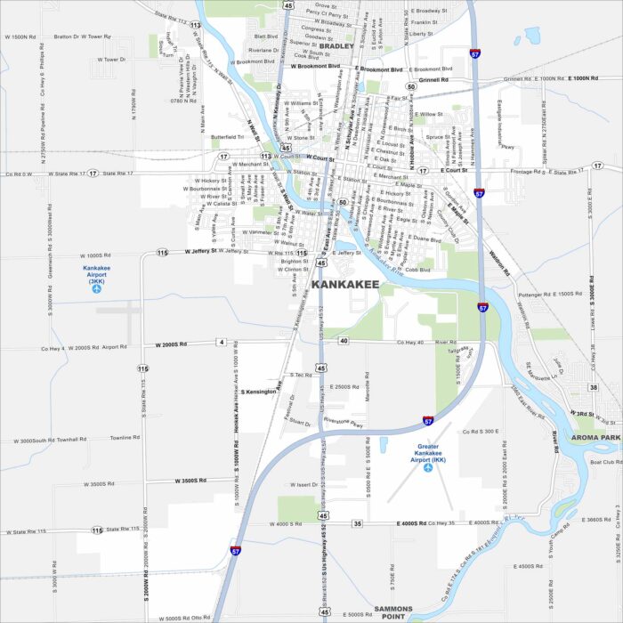 Kankakee Map Illinois
