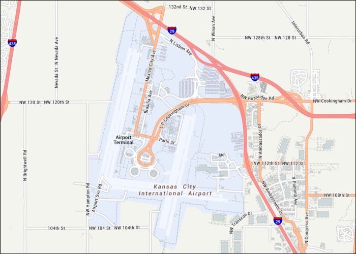 Kansas City International Airport Map