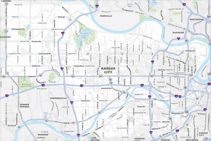 Kansas City Map Kansas