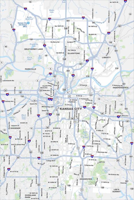 Kansas City Map Missouri